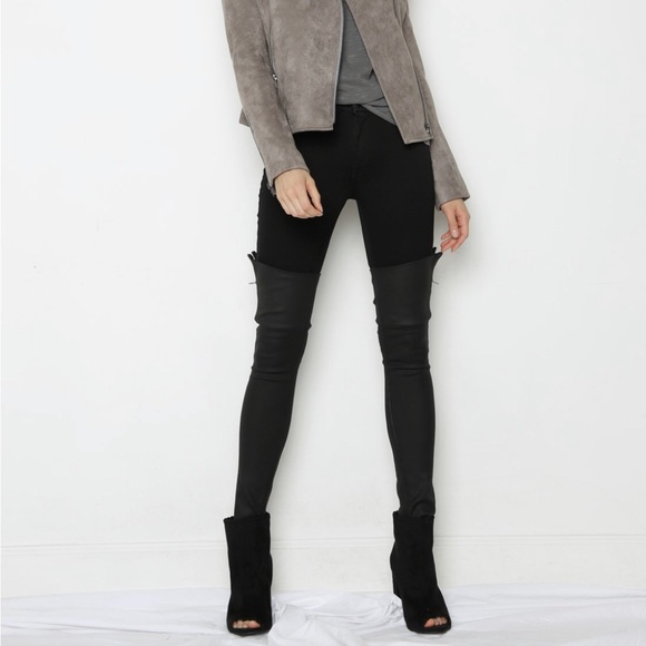 James Jean Dee Dee BNWT zip leather side leg Hot Jean! - Picture 7 of 10